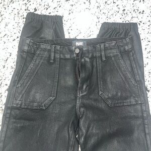 PAIGE Women's Shimmering Black Jeggings